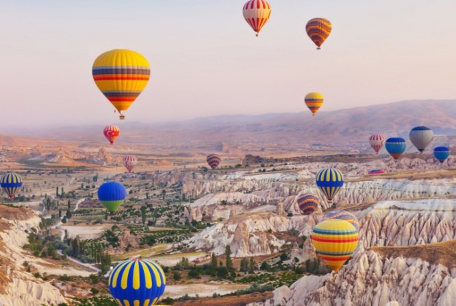 Hot air balloons over Cappadocia