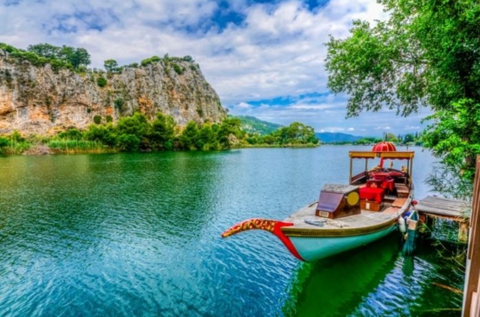 Boat on the river, Dalyan