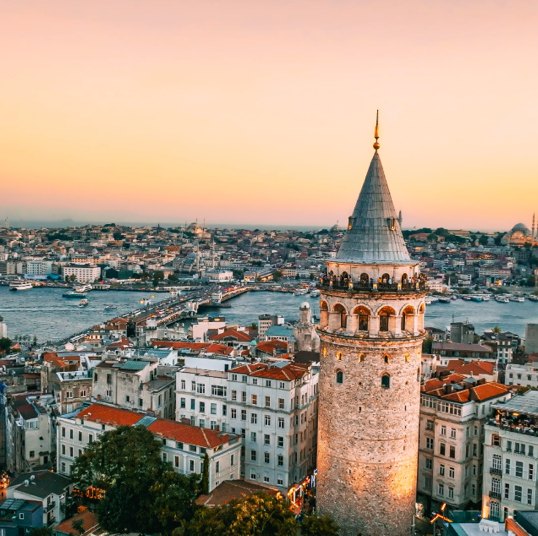 Galata Tower, Istanbul, at sunset